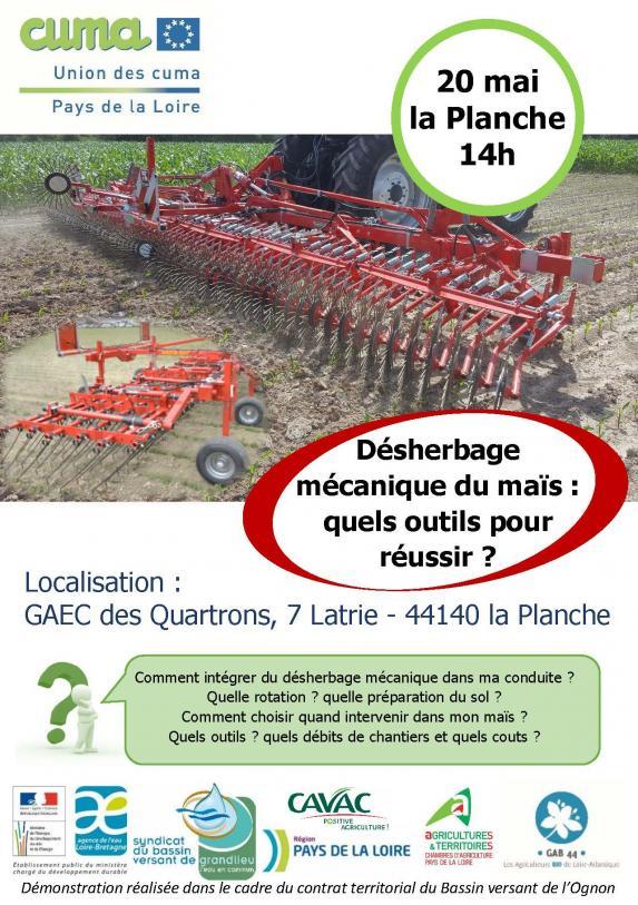 Loire-Atlantique - Réussir son désherbage mécanique du maïs