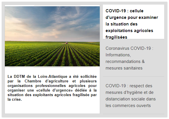 [COVID-19] Loire-Atlantique - Une cellule d’urgence pour les exploitations fragilisées