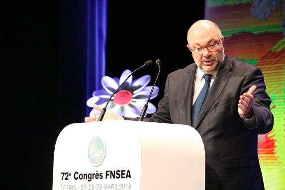  Congrès de la FNSEA - Stéphane Travert manque de budget pour satisfaire