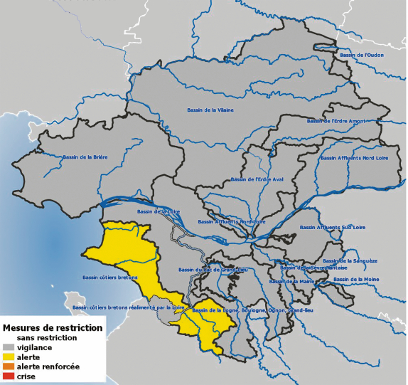 Eau - Déjà des mesures de restriction d’eau pour le bassin versant « Côtiers Bretons »